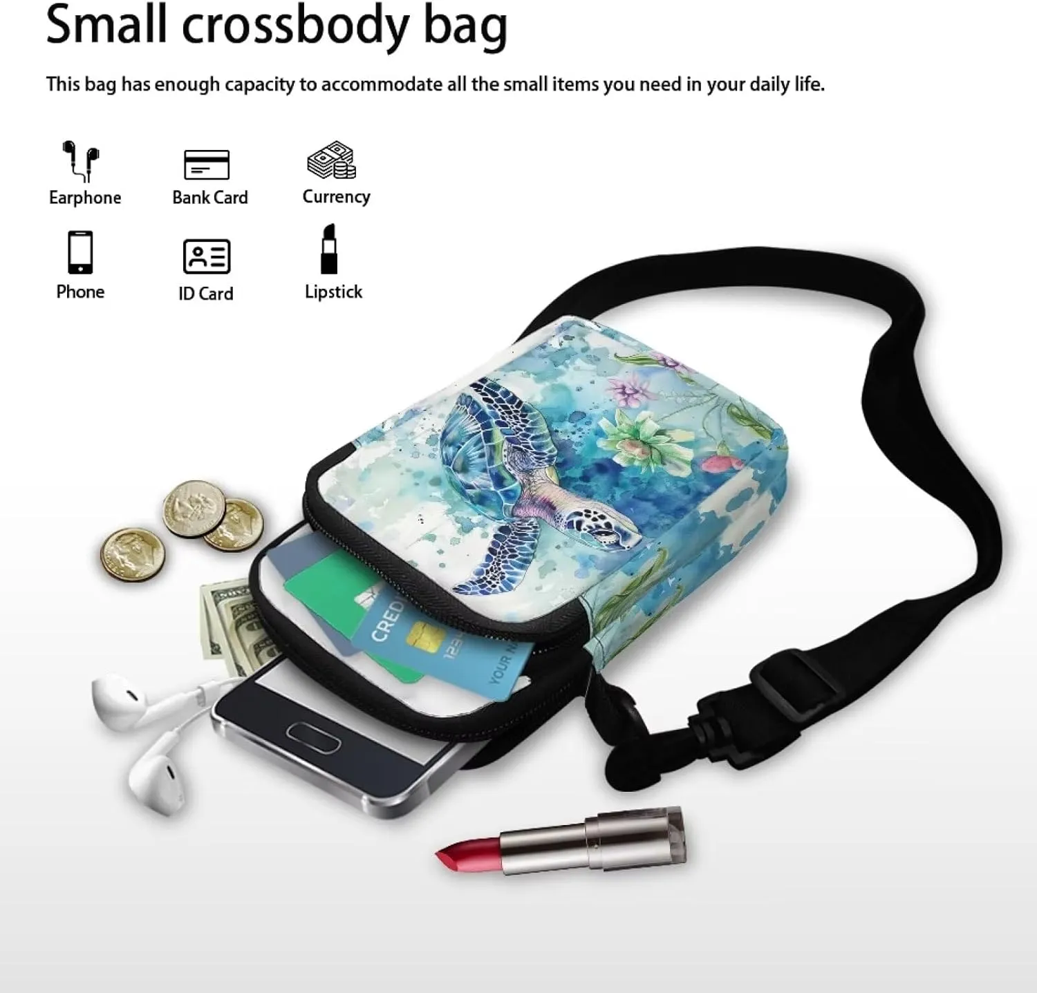 Small Crossbody Phone Bag for Women Cell Phone Purse Wallet Cute Shoulder Bag