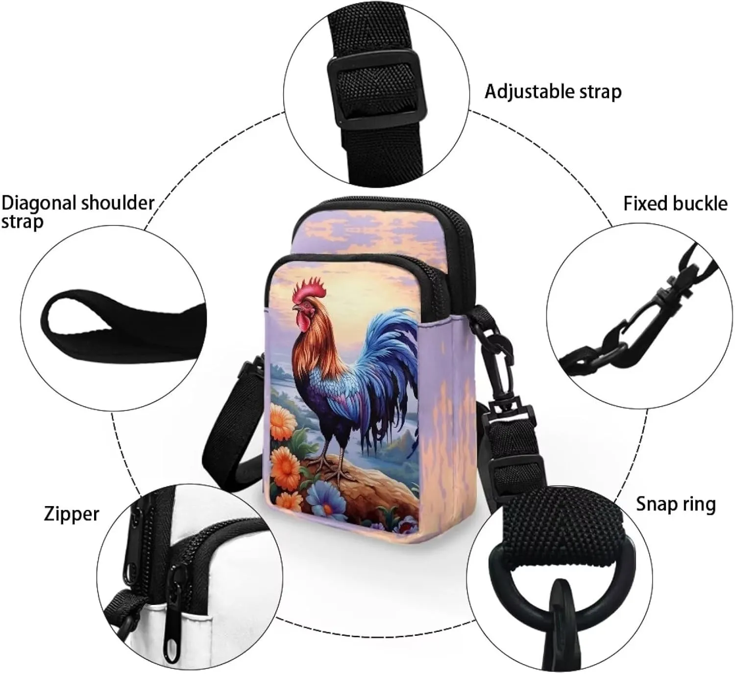Small Crossbody Purse for Adults Kids Sling Flight Bag