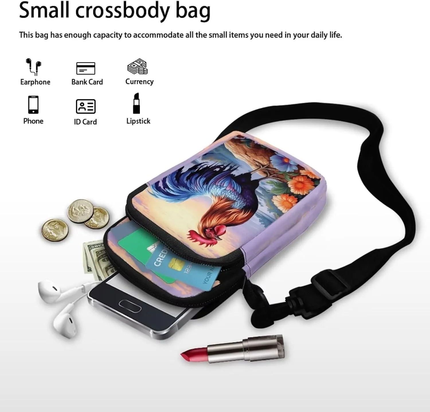 Small Crossbody Purse for Adults Kids Sling Flight Bag