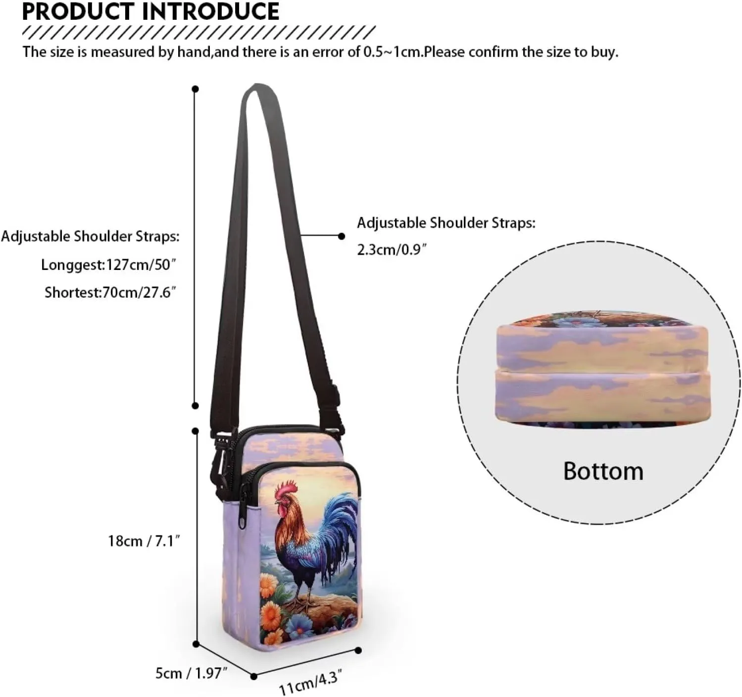 Small Crossbody Purse for Adults Kids Sling Flight Bag