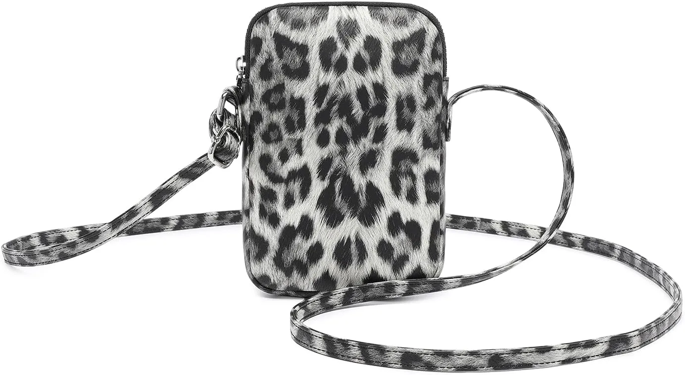 Small Crossbody Purse Zipper Cell Phone Bag Mini Shoulder Purse Wallet Smart Phone Wallet with Credit Card Solts