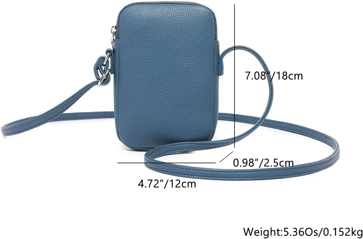 Small Crossbody Purse Zipper Cell Phone Bag Mini Shoulder Purse Wallet Smart Phone Wallet with Credit Card Solts