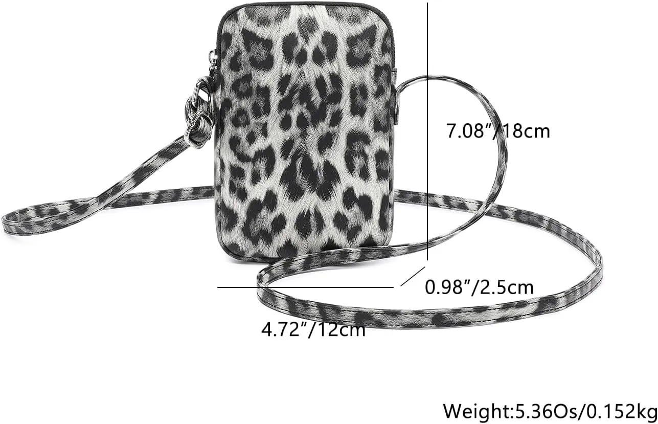 Small Crossbody Purse Zipper Cell Phone Bag Mini Shoulder Purse Wallet Smart Phone Wallet with Credit Card Solts