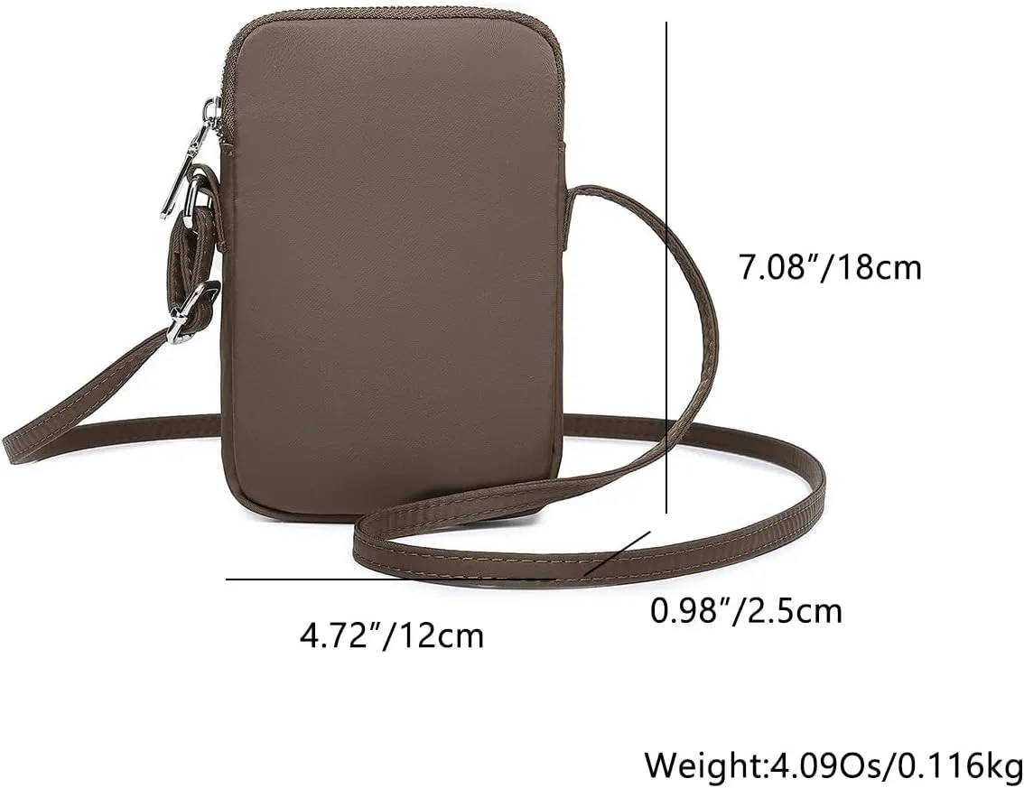 Small Crossbody Purse Zipper Cell Phone Bag Mini Shoulder Purse Wallet Smart Phone Wallet with Credit Card Solts