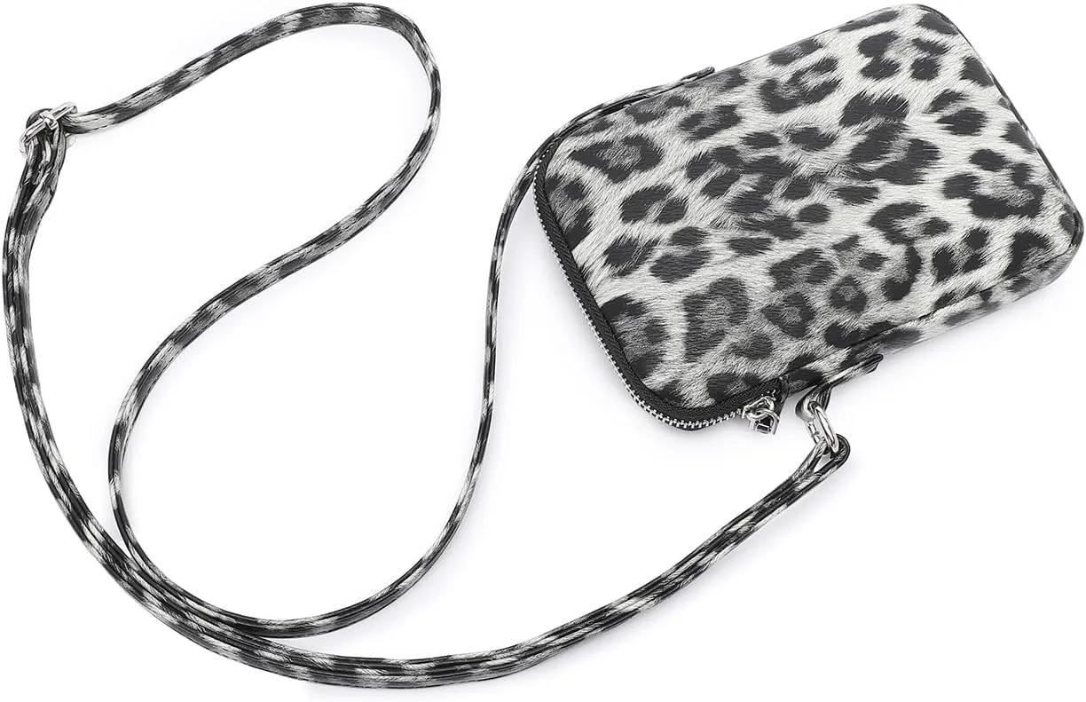 Small Crossbody Purse Zipper Cell Phone Bag Mini Shoulder Purse Wallet Smart Phone Wallet with Credit Card Solts