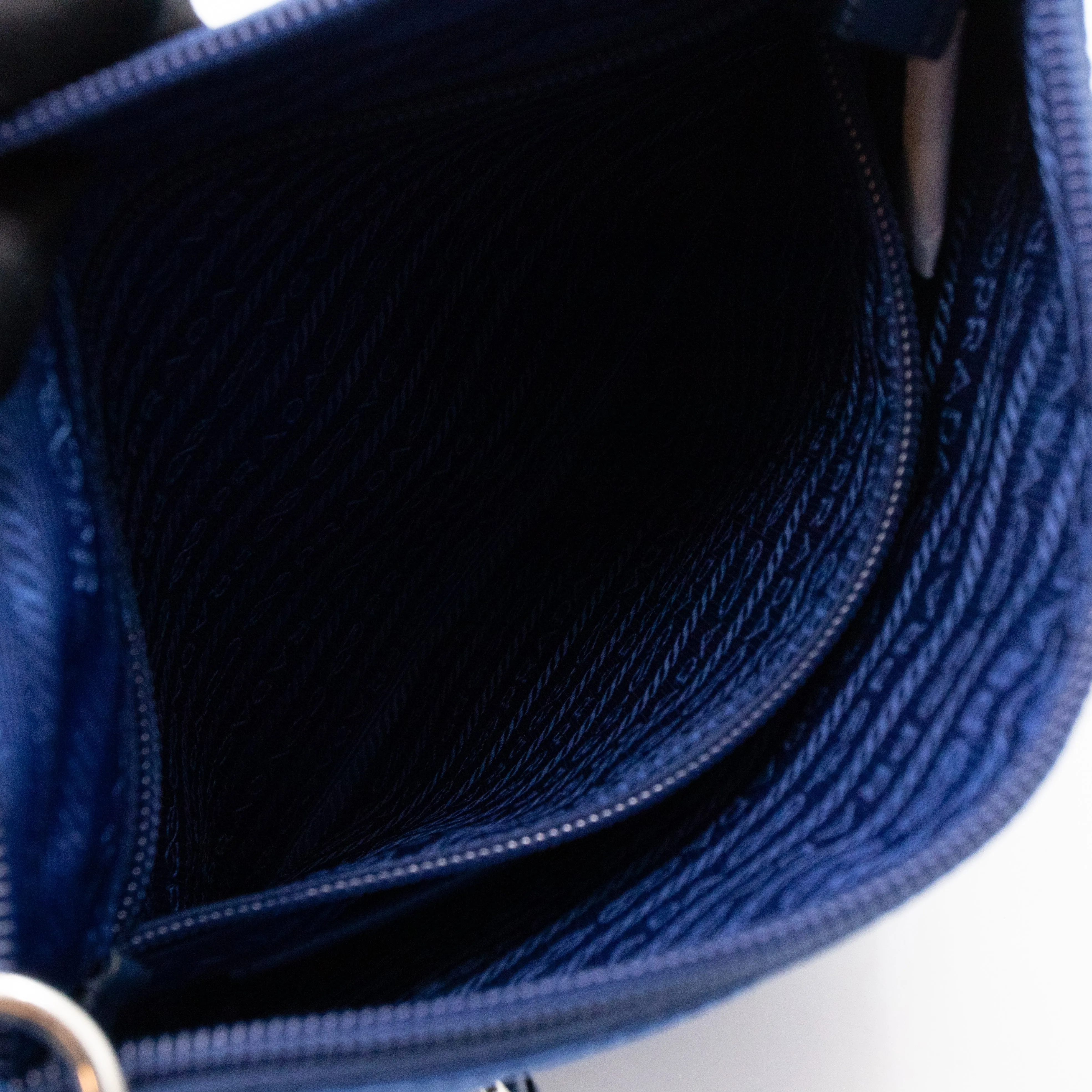 Small Messenger Blue Tessuto Nylon