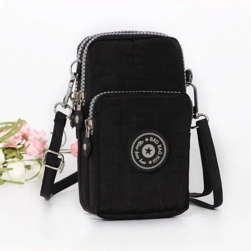 Small Shoulder Bag Nylon Women Mobile Phone Bag Mini Female Messenger