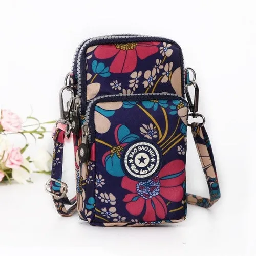 Small Shoulder Bag Nylon Women Mobile Phone Bag Mini Female Messenger