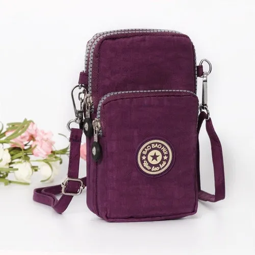 Small Shoulder Bag Nylon Women Mobile Phone Bag Mini Female Messenger