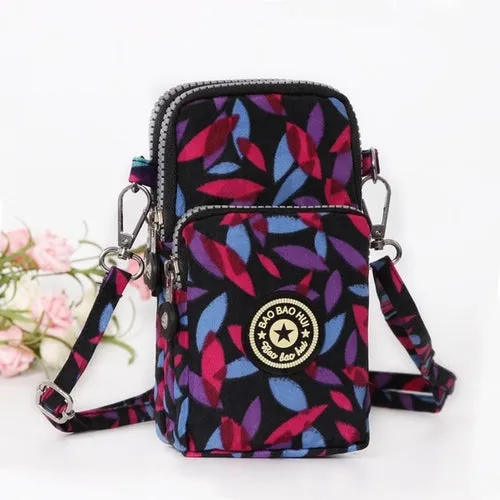 Small Shoulder Bag Nylon Women Mobile Phone Bag Mini Female Messenger