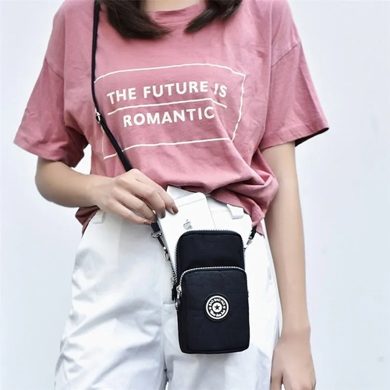 Small Shoulder Bag Nylon Women Mobile Phone Bag Mini Female Messenger
