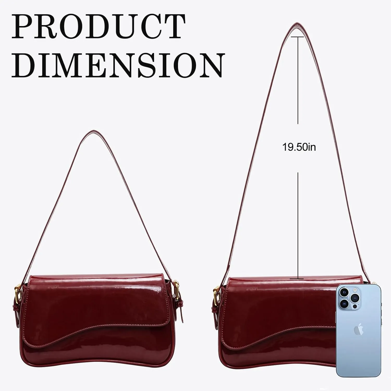 Small Shoulder Bags for Women,Crossbody Purses,Retro Vegan Leather Tote Handbag, Clutch Hobo Purse with Zipper