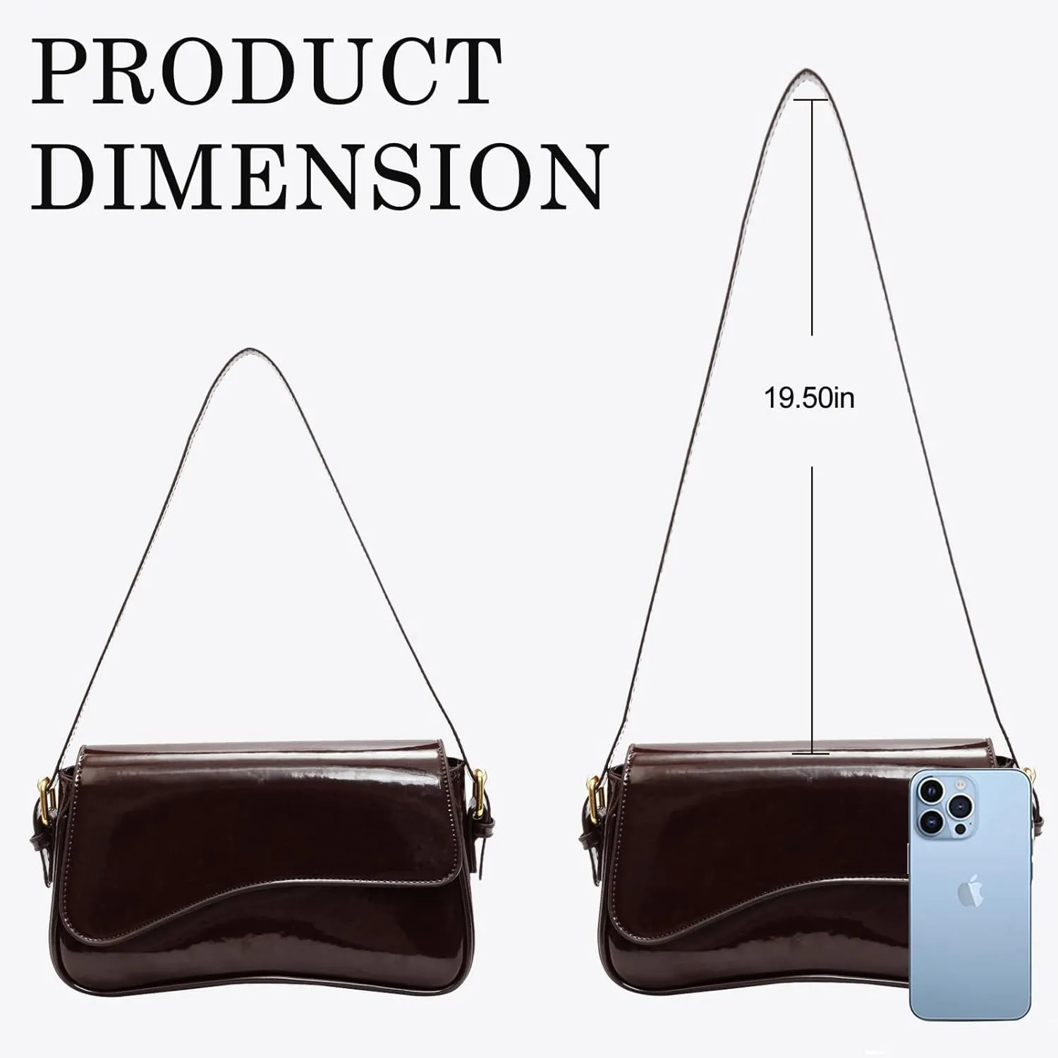 Small Shoulder Bags for Women,Crossbody Purses,Retro Vegan Leather Tote Handbag, Clutch Hobo Purse with Zipper
