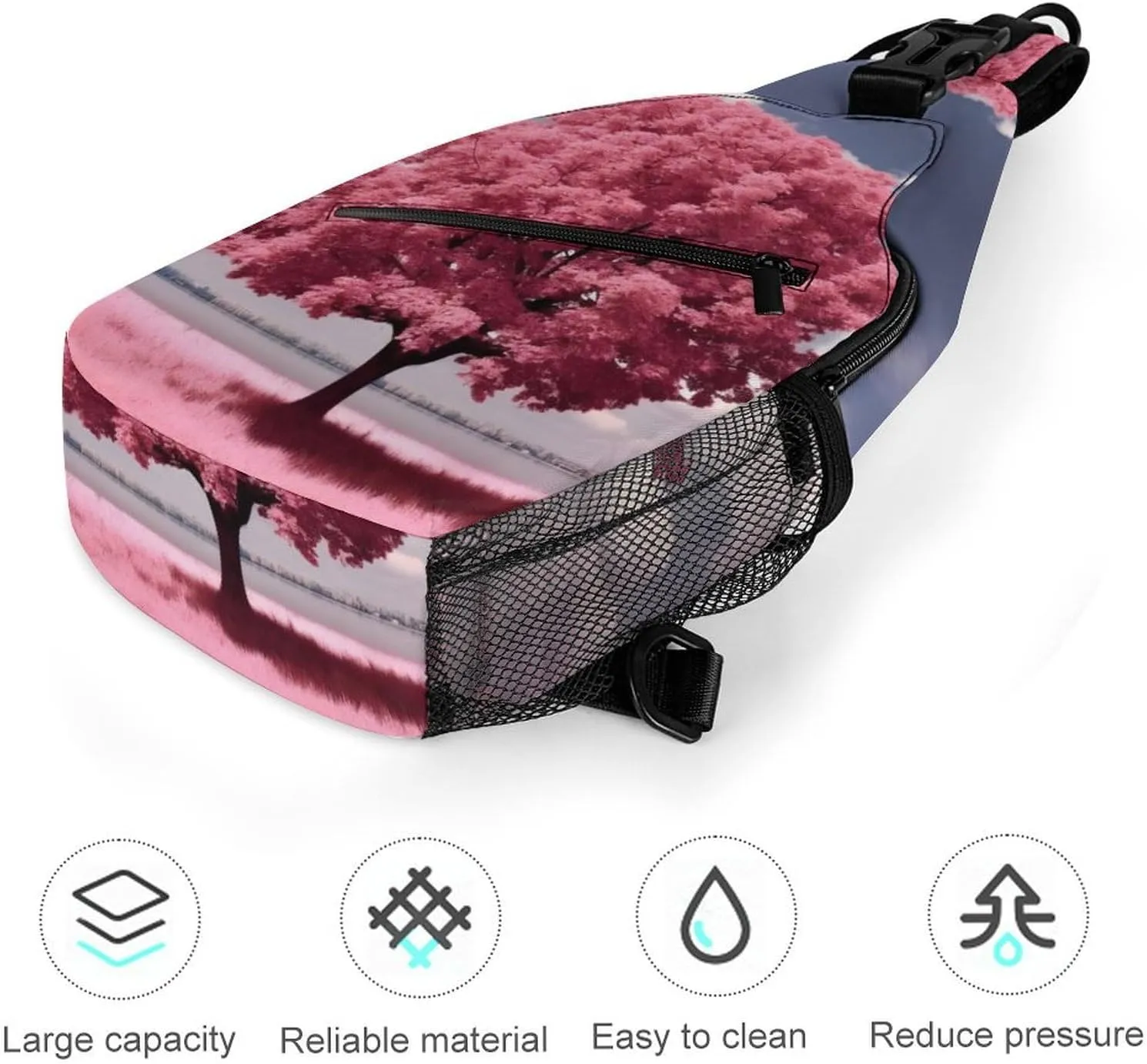 Small Sling Chest Bag Crossbody Bag for Men Women,Beautiful Tree Lightweight Gym Daypack for Travel Cycling Hiking