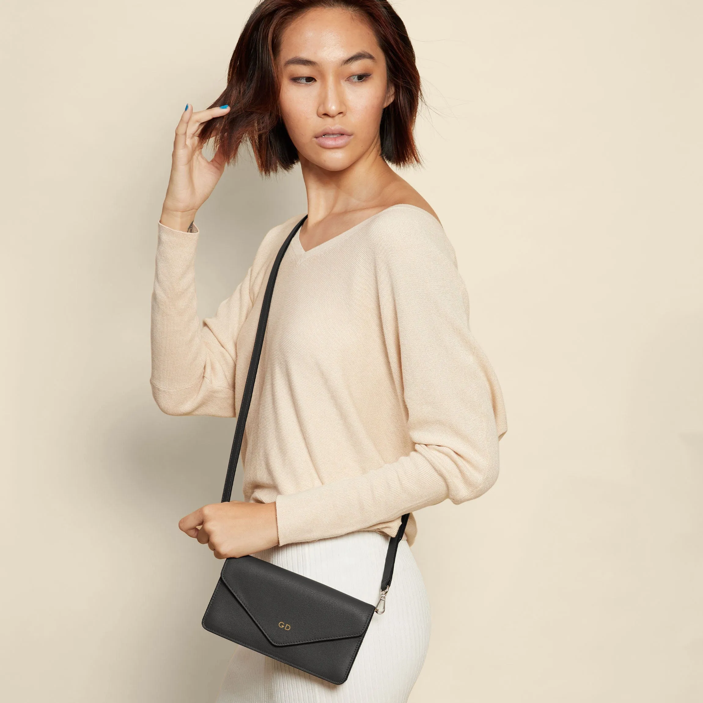 Small Willow Envelope Crossbody Black Onyx