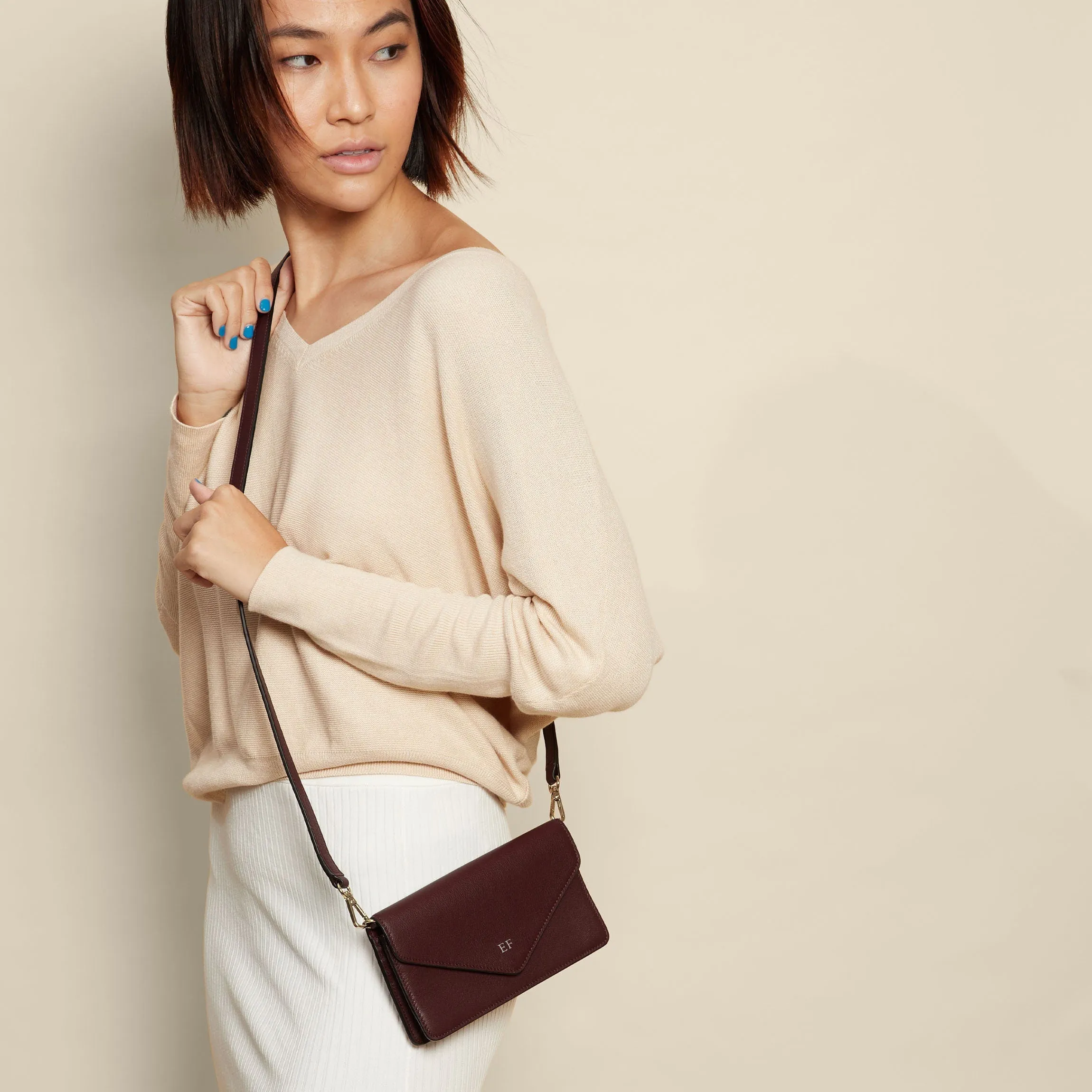 Small Willow Envelope Crossbody Bordeaux