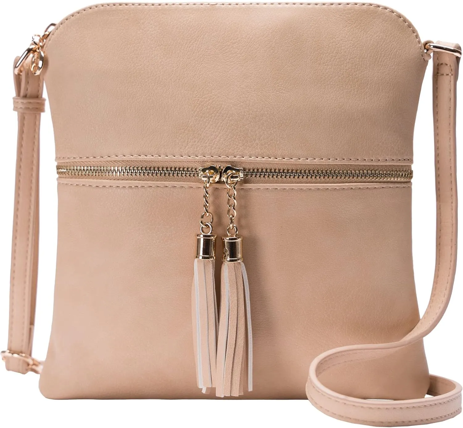 Solene Womens Lightweight Medium Crossbody Purse with Tassel, Perfect Size Crossbody Bags for Daily Use, travel