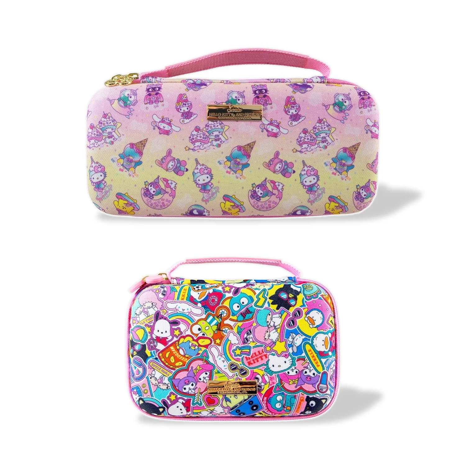 Sonix x Sanrio Nintendo Switch 1 Carrying Case (Hello Kitty and Friends Dreamland)   GameCard Case (Hello Kitty and Friends Stickers)