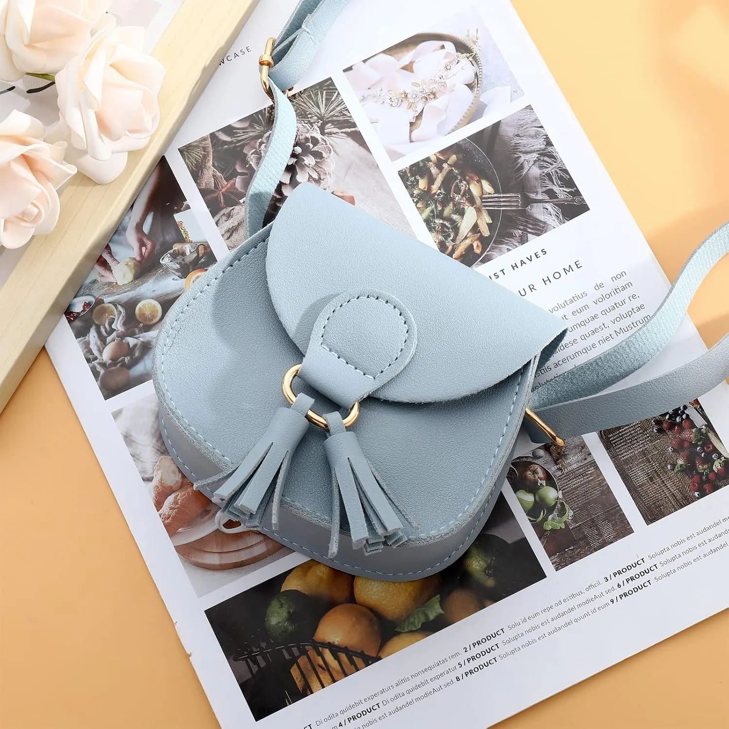 SOTOGO 2 Pieces Little Girls Purses Toddler Crossbody Purse Princess Purses Handbags Cute Girl Wallets Mini Shoulder Crossbody Bags for Kids