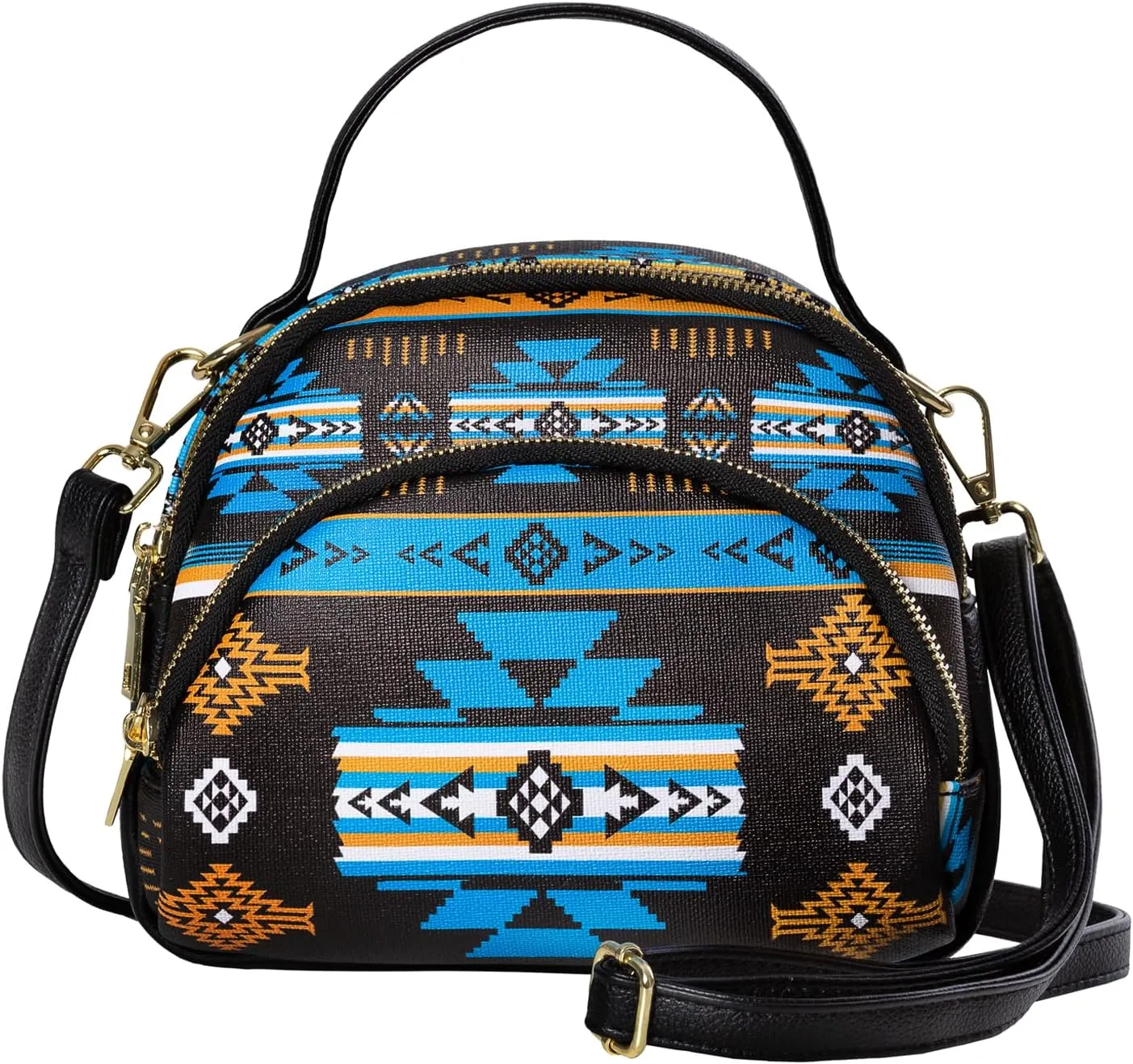 Southwest Crossbody Bags For Women, Handbags, Shoulder Bag, Purse, Pu Leather, With Adjustable Strap