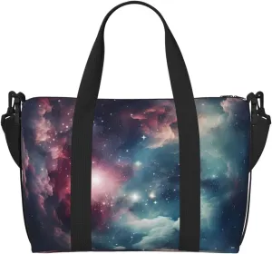 Space Nebula Travel Bag, Galaxy Star Weekender Overnight Bag, Shoulder Travel Duffel Bag Carry On Gym Bag for Women Men