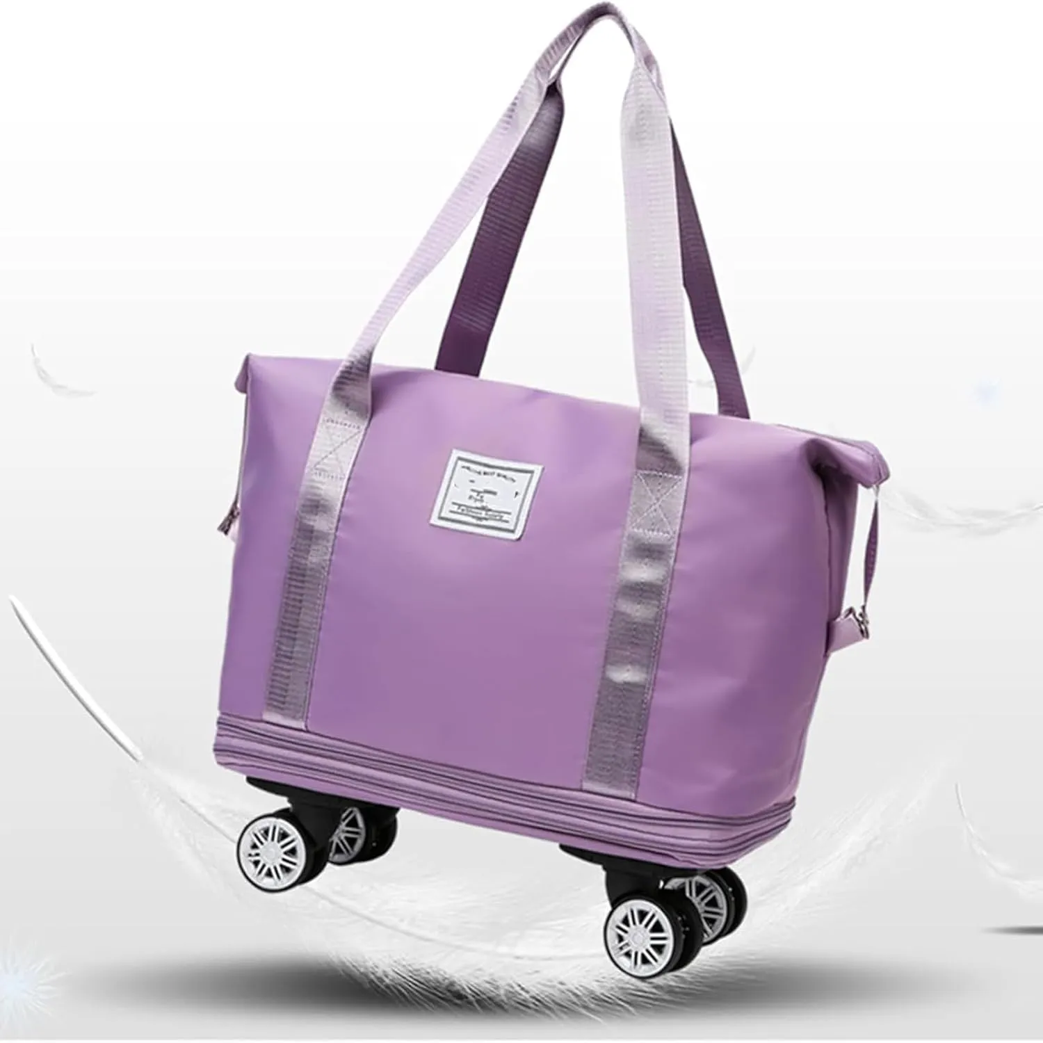 Sparkhomez Travel Bag with Wheels, 2025 New Large Capacity Travel Bags, Travel Bag with Wheel Carry on Flight Approved, Wheel-Equipped (pink)
