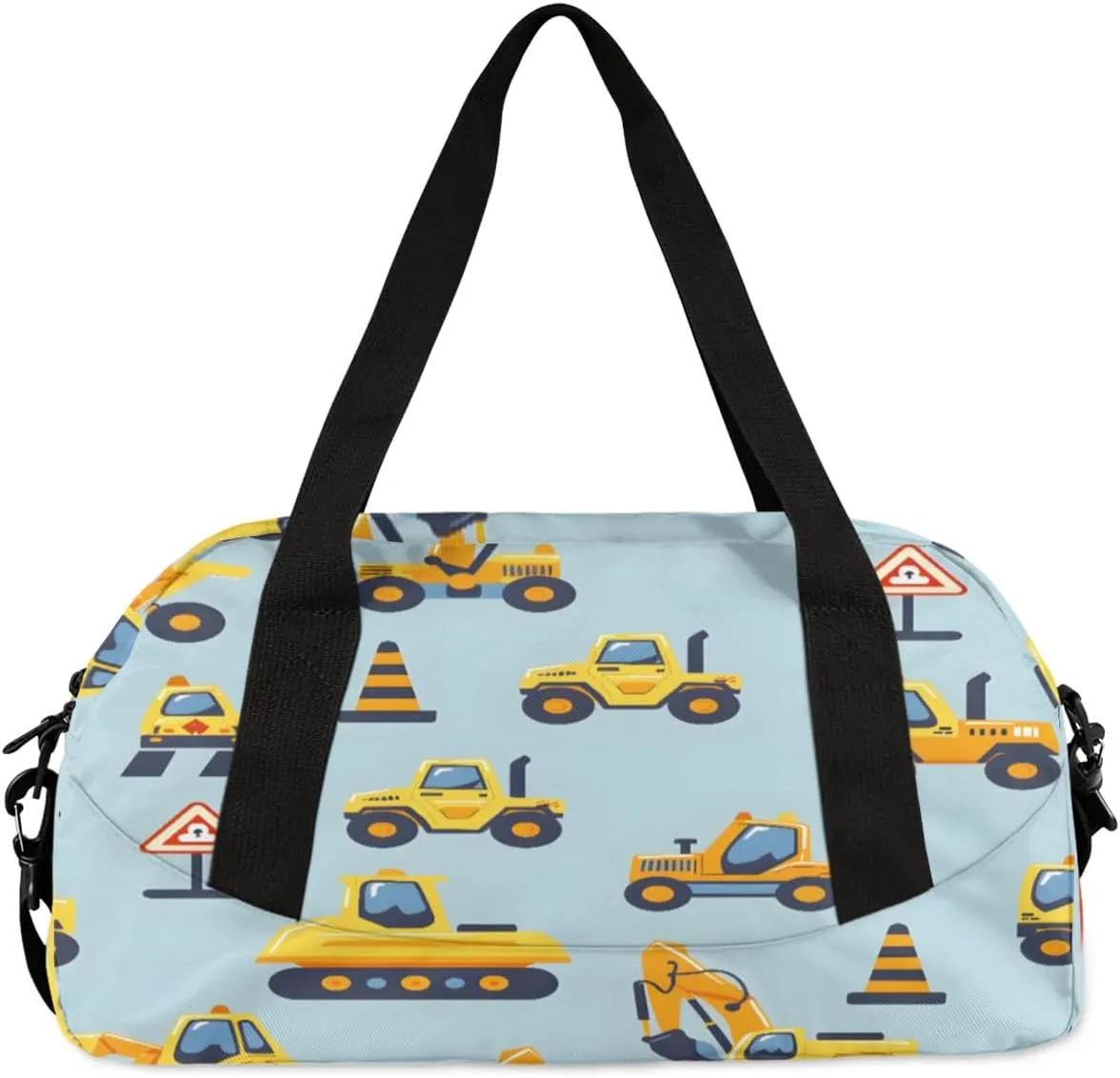 Sport Duffel Bag Cute Excavators Kids Gym Bag Weekender Overnight Bags for Boys Girls Teens Carry On Workout Travel Bag