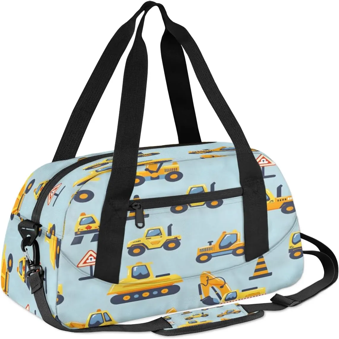 Sport Duffel Bag Cute Excavators Kids Gym Bag Weekender Overnight Bags for Boys Girls Teens Carry On Workout Travel Bag