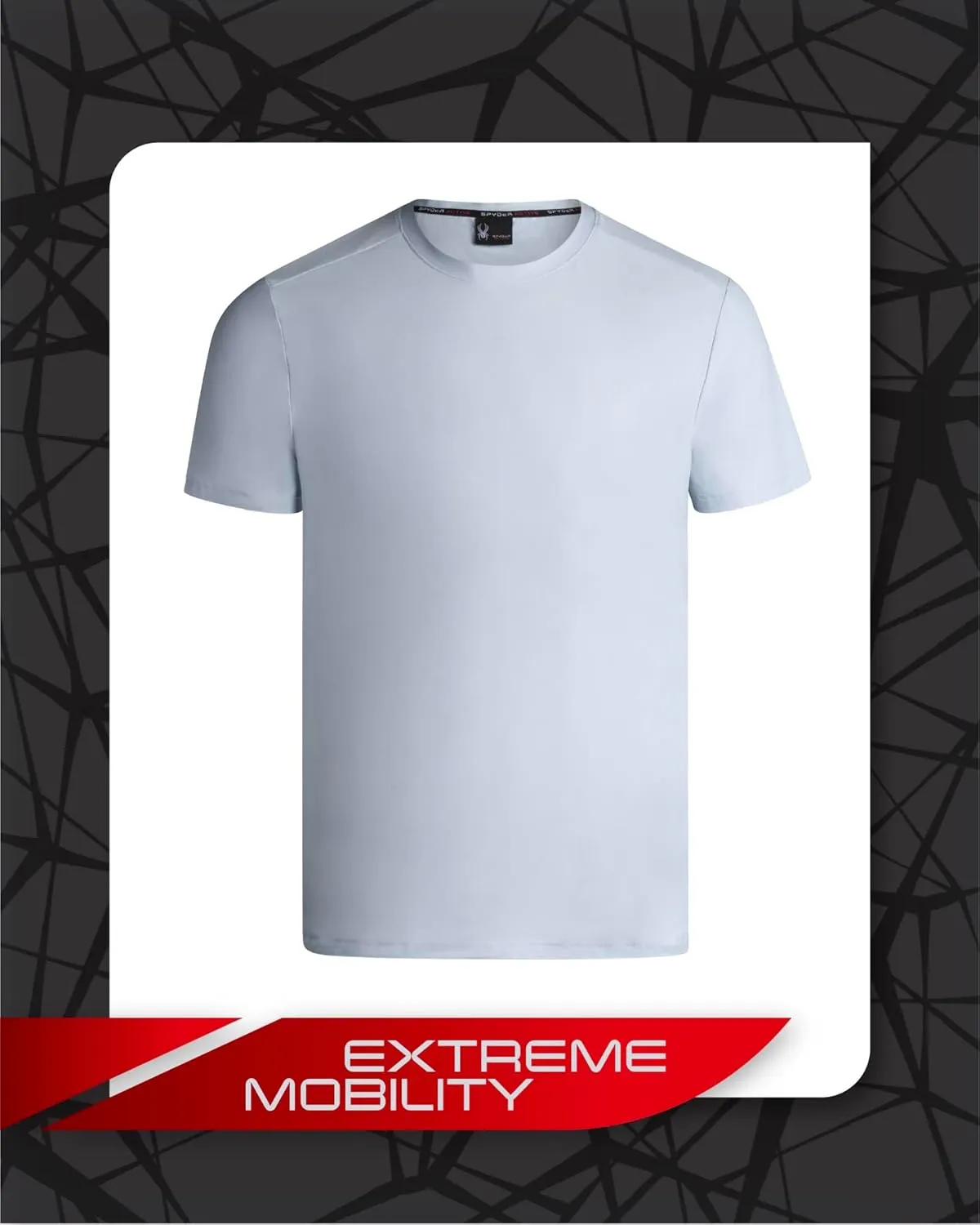 Spyder Men's Athletic T-Shirt - Textured Active Performance Stretch Sports Tee - Breathable Quick Dry Top (S-XL)