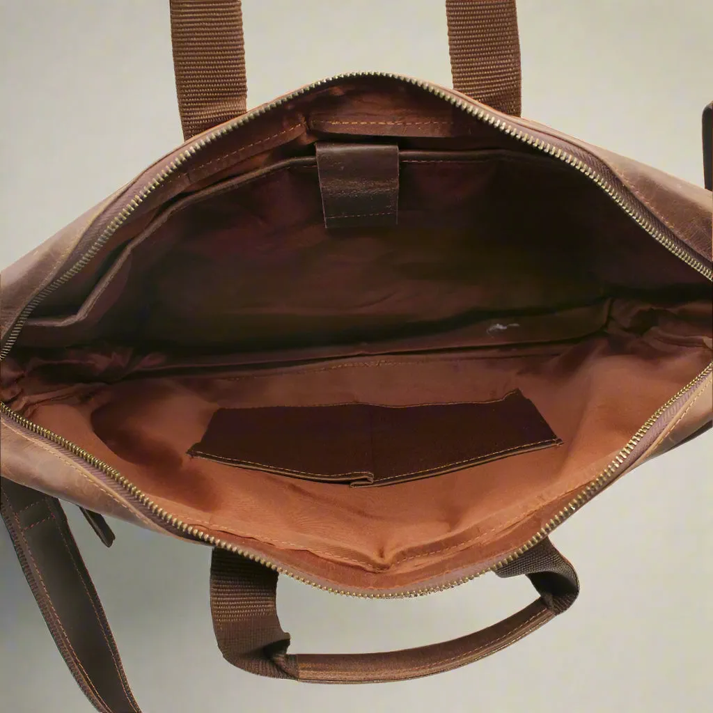 St Tropez Leather Laptop Bag
