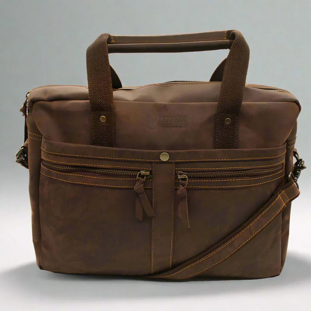 St Tropez Leather Laptop Bag