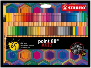 STABILO Fineliner point 88 ARTY - Wallet of 65 - Assorted Colors