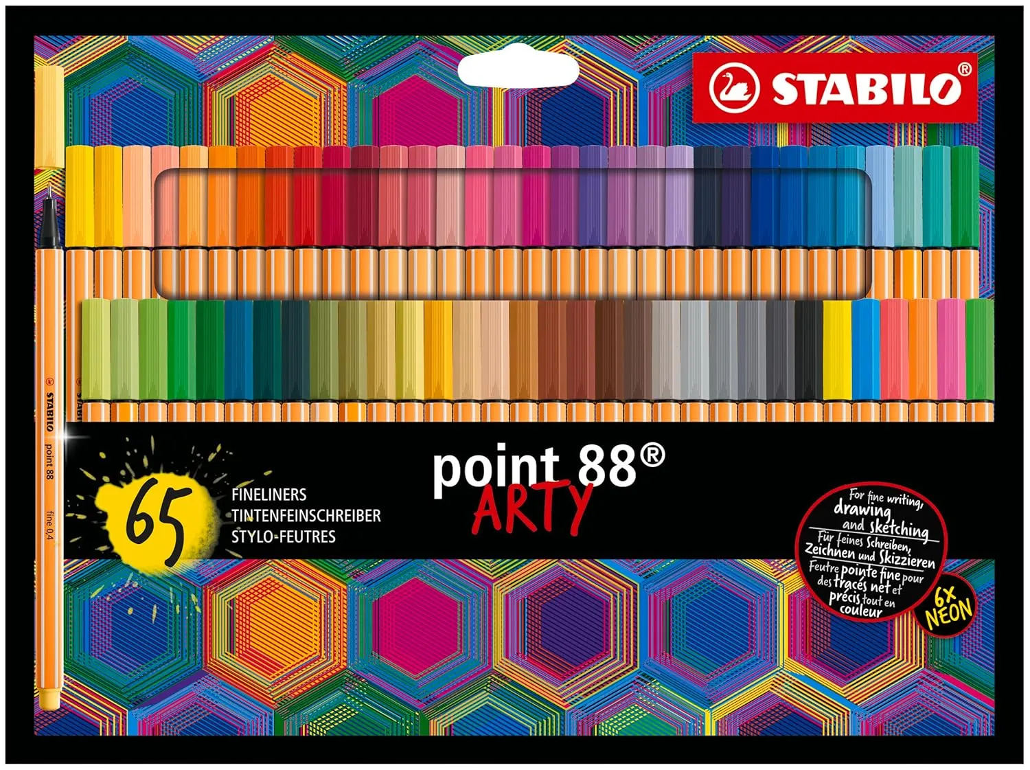 STABILO Fineliner point 88 ARTY - Wallet of 65 - Assorted Colors