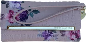Steve Madden Women's Logobar Trifold Wristlet Wallet Handbag