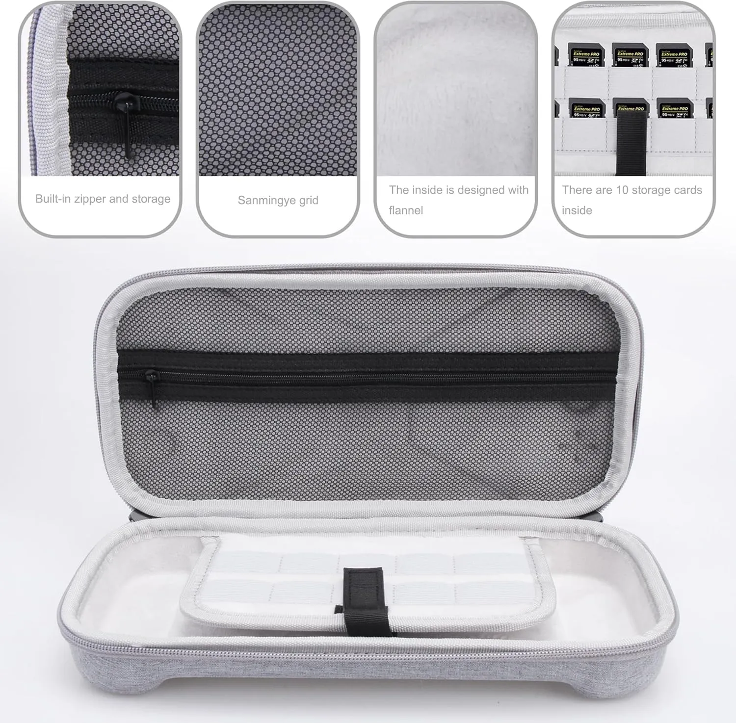 Storage Case for NS Switch 2 for (2025) case Cover,Grey Hard Shell Portable,Handbag with 2 Pack Tempered Films 2 in 1