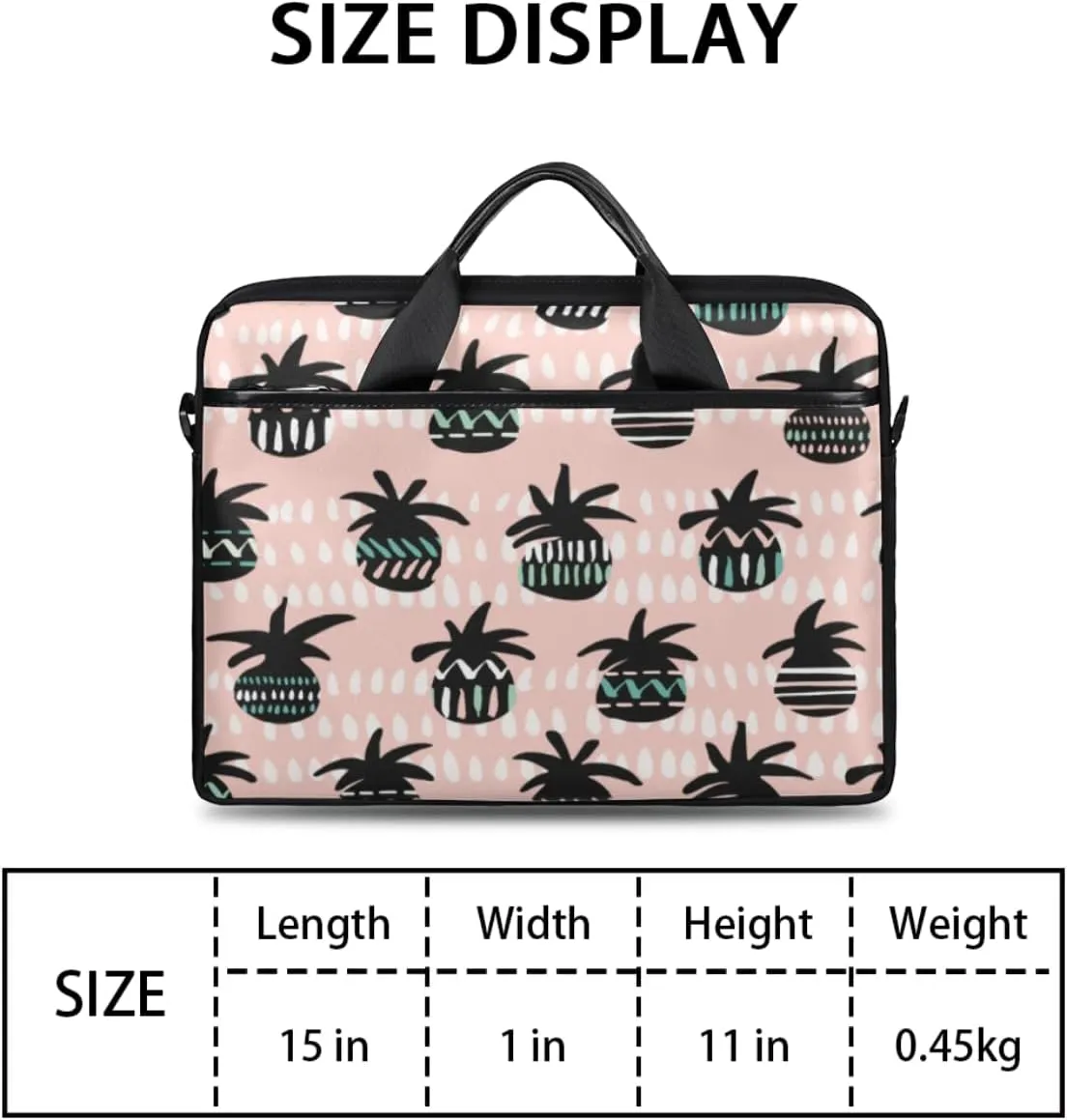 Strawberry Laptop Bag for Women Men 13-15 Inch Computer Briefcase Bag Lightweight Notebook Shoulder Messenger Bag