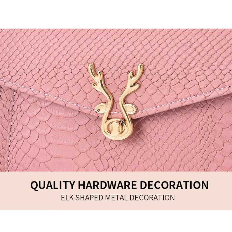 Stylish Crocodile Leather Crossbody Phone Bag