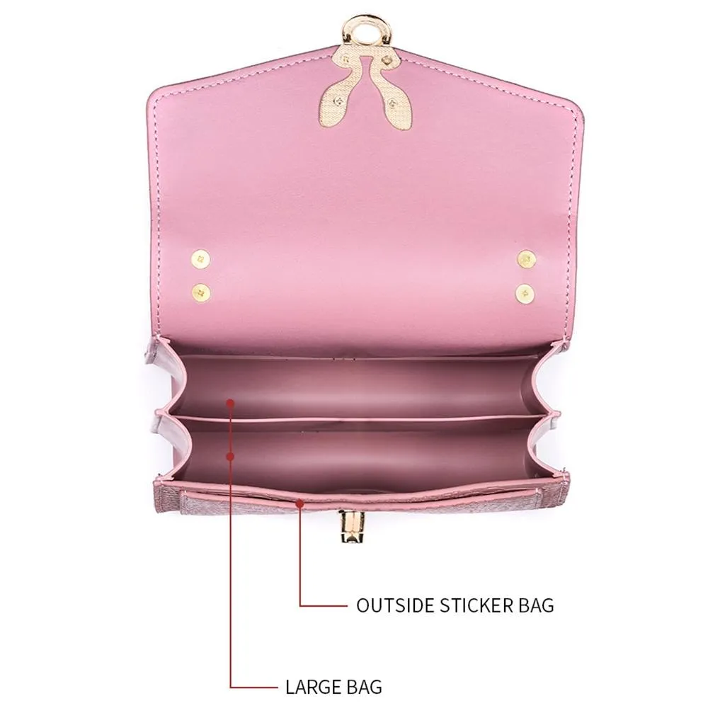 Stylish Crocodile Leather Crossbody Phone Bag