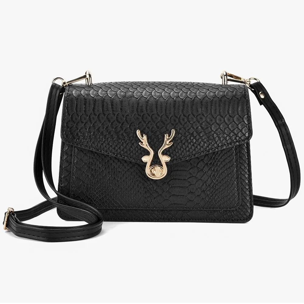 Stylish Crocodile Leather Crossbody Phone Bag