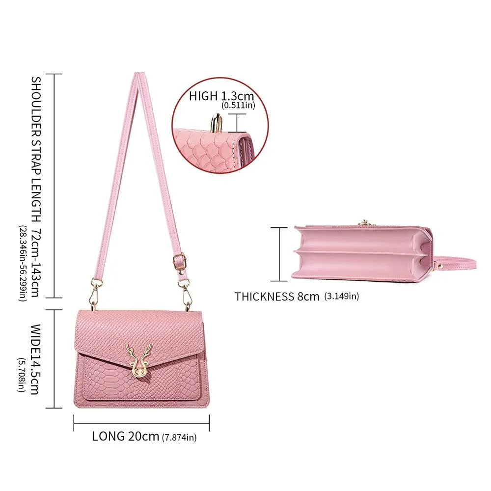 Stylish Crocodile Leather Crossbody Phone Bag