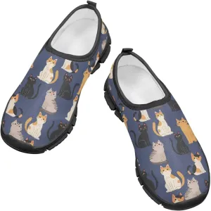 Stylish Print Slip On Sneakers for Boys and Girls Lightweight Breathable Running Shoes for Daily Wear and Sports Size 11-15 Black Sole