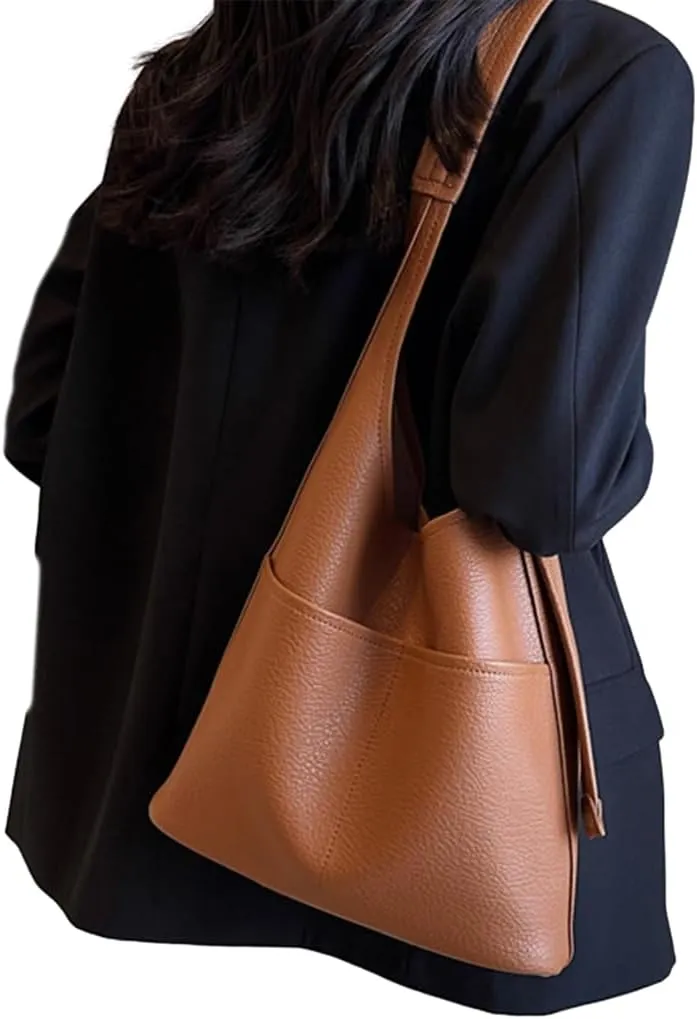 Stylish PU Women's Shoulder Bag Underarm Bags Large Capacity Handbag for Daily Use and Travel