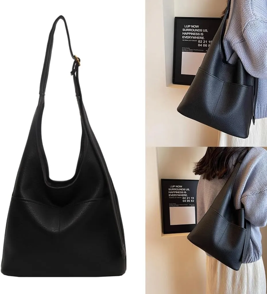 Stylish PU Women's Shoulder Bag Underarm Bags Large Capacity Handbag for Daily Use and Travel