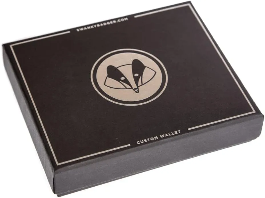 Swanky Badger Personalized Wallet – Bifold Wallet (Black Circle)
