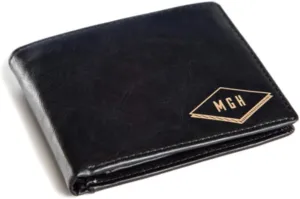 Swanky Badger Personalized Wallet - Bifold Wallet (Black Diamond)