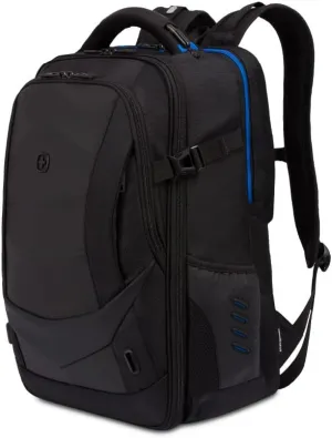SwissGear Gaming Laptop Backpack with Charger Port (USB), Blue/Black