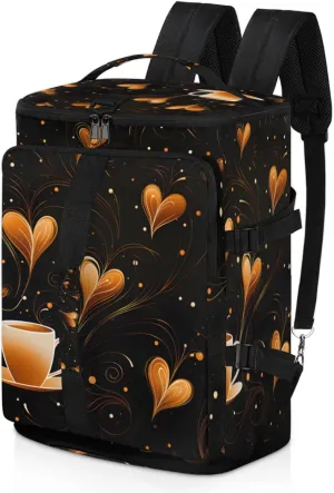 Tactical Sports Duffle Bag for Travel Waterproof Gym Bag with Shoe Compartment 48L Carry On Luggage for Men & Women 3-in-1 Durable Travel Luggage Funny Coffee Time