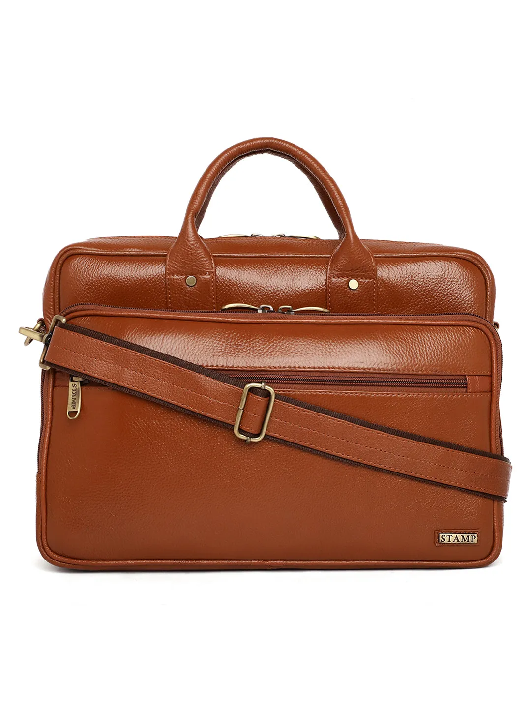 Tan Leather Laptop / Office Bags ZP12110