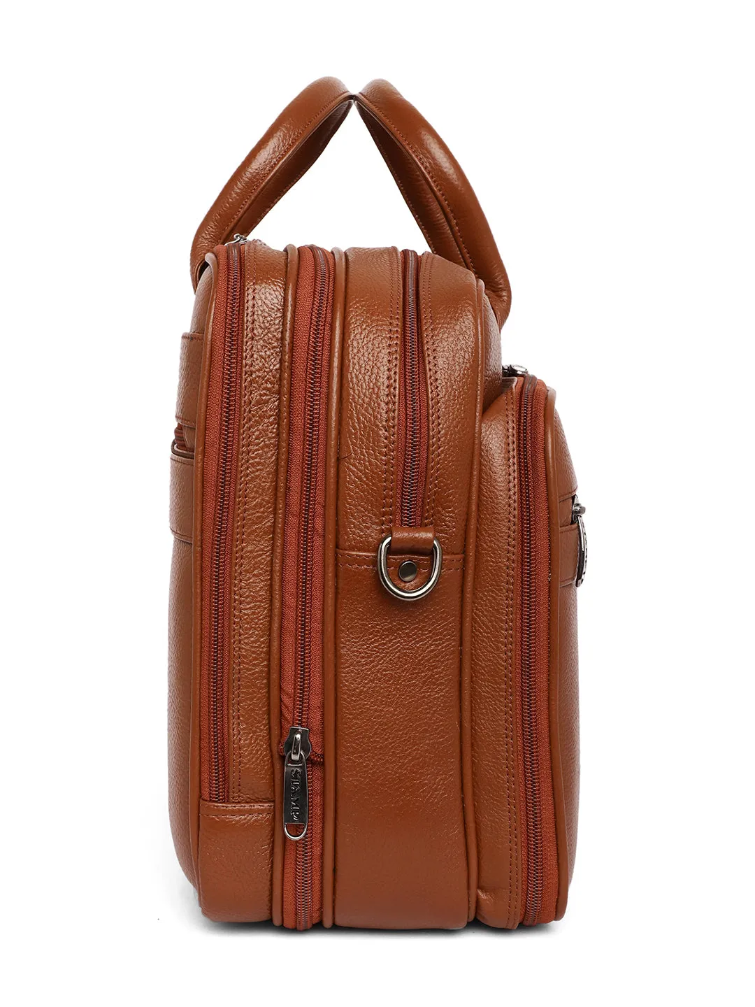 Tan Leather Portfolio Office / Laptop Bags ZP12103