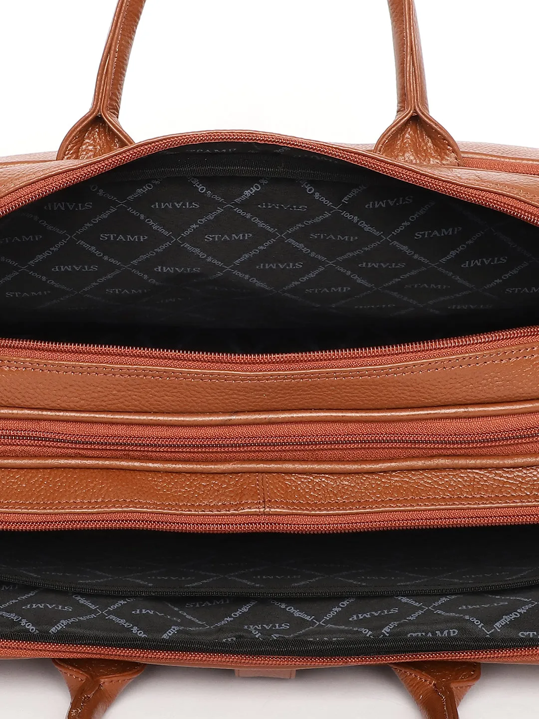 Tan Leather Portfolio Office / Laptop Bags ZP12103